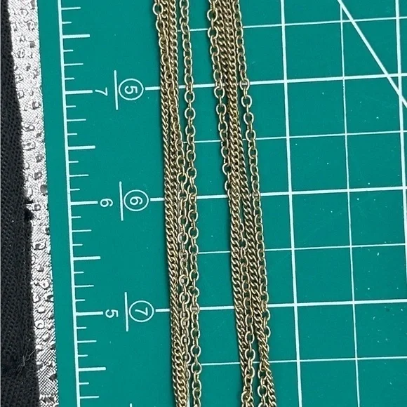 Vintage Kenneth Cole Necklace Multistrand Goldtone with White Magnesite‎ Stones - Picture 4 of 7